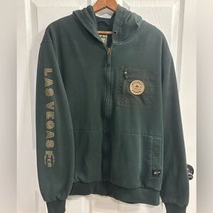 NFR 2018 PRCA Rodeo Hoodie XL Las Vegas Full Zip Western Graphic Cowboy